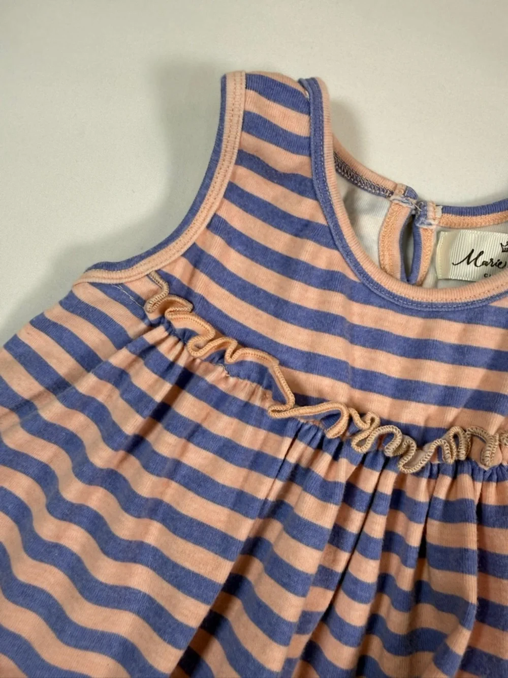 MARIE NICOLE CLOTHING Striped Ruffle Sleeveless Play Dress Spring Casual‎ Size 4